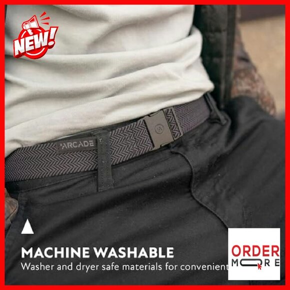 Narrow Elastic Stretch Belt with Micro-Adjust Buckle for Active Wear